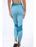 Fitted sports leggings in sea blue color MR13015 - Online store - Boutique